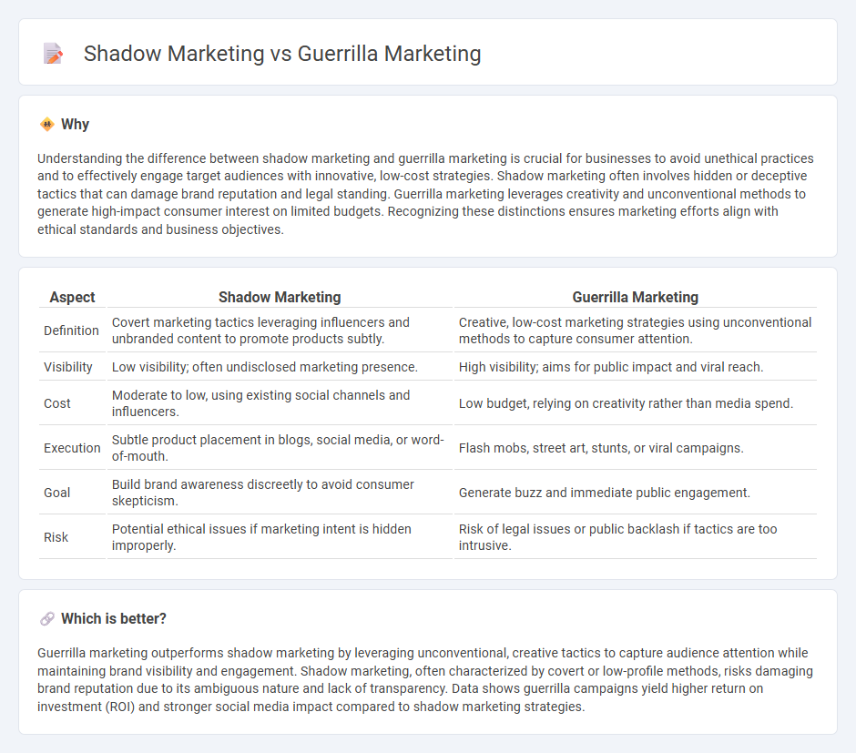 Shadow Marketing vs Guerrilla Marketing in Marketing
