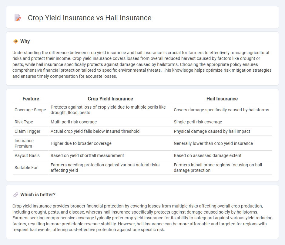 Crop Yield Insurance vs Hail Insurance in Insurance