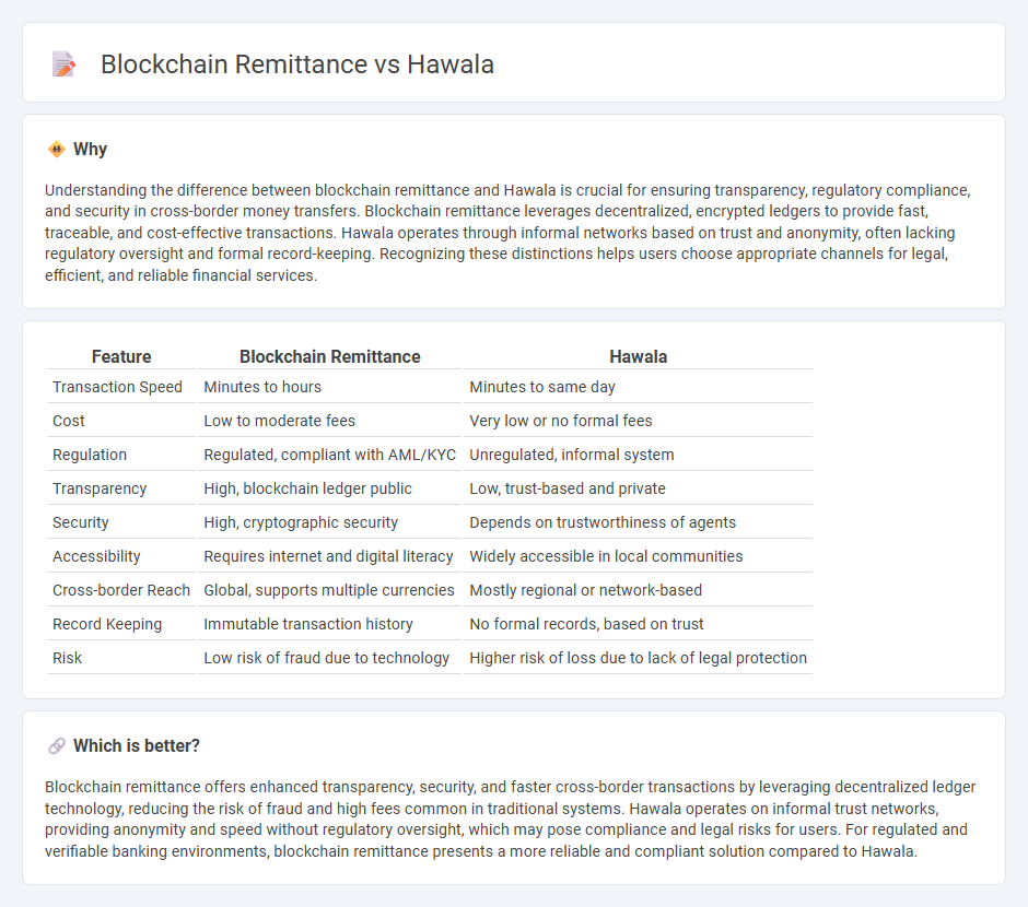 Blockchain Remittance vs Hawala in Banking