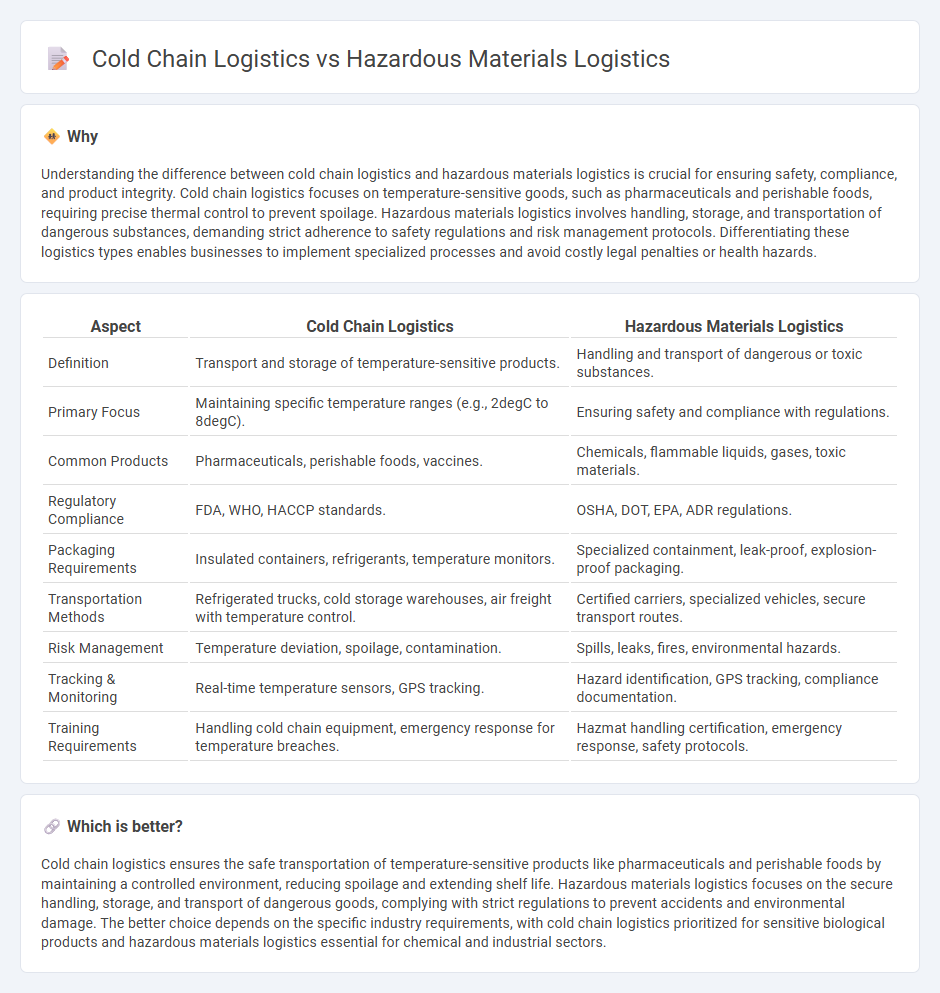 Cold Chain Logistics vs Hazardous Materials Logistics in Logistics