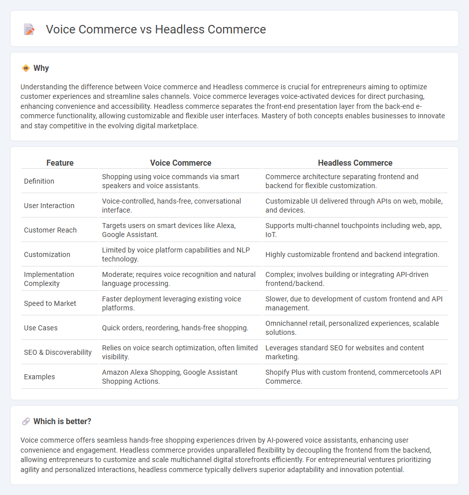 Voice Commerce vs Headless Commerce in Entrepreneurship