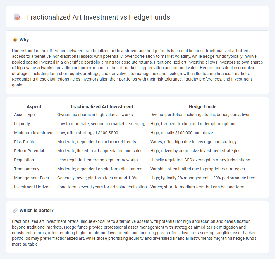 Fractionalized Art Investment vs Hedge Funds in Investment