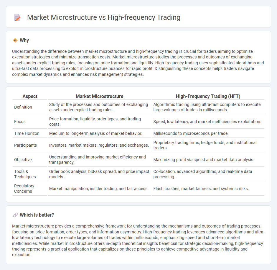 Market Microstructure vs High-Frequency Trading in Trading