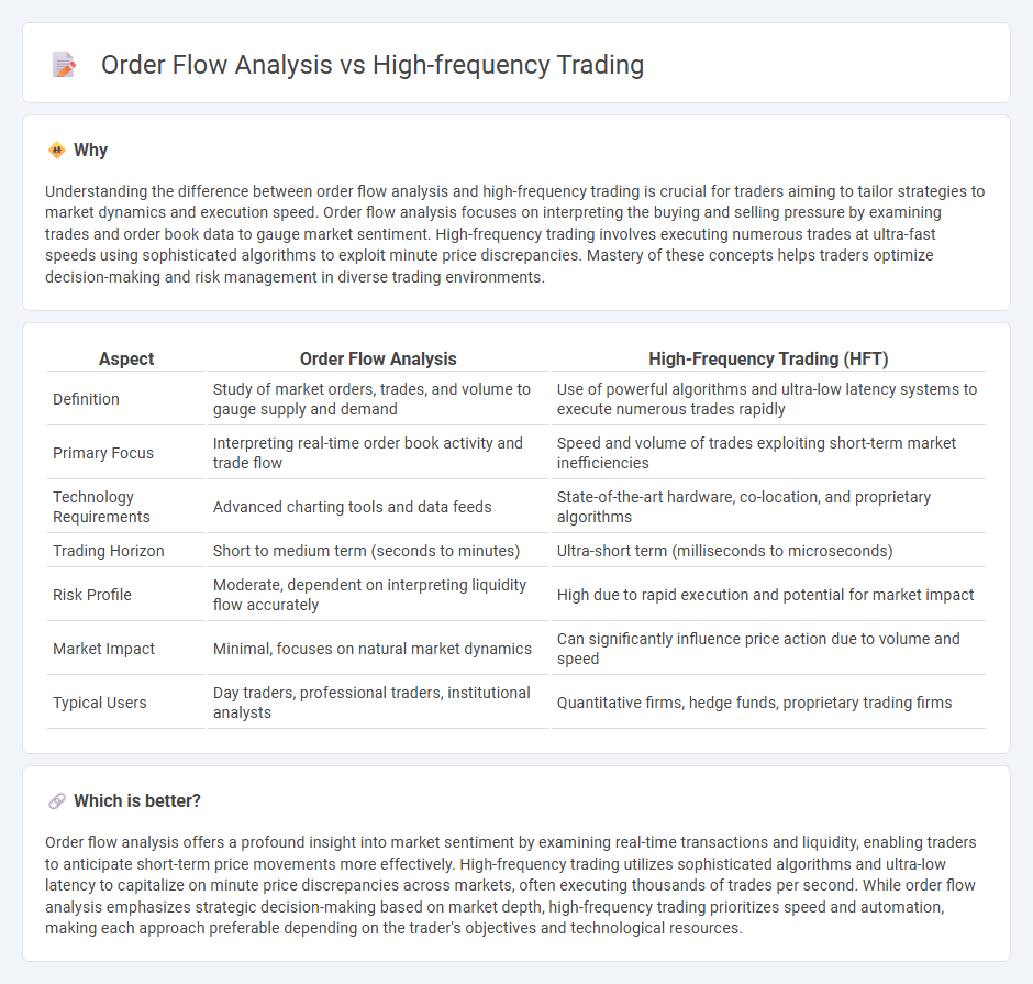 Order Flow Analysis vs High-Frequency Trading in Trading