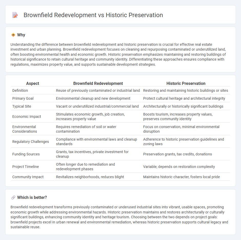 Brownfield Redevelopment vs Historic Preservation in Real Estate