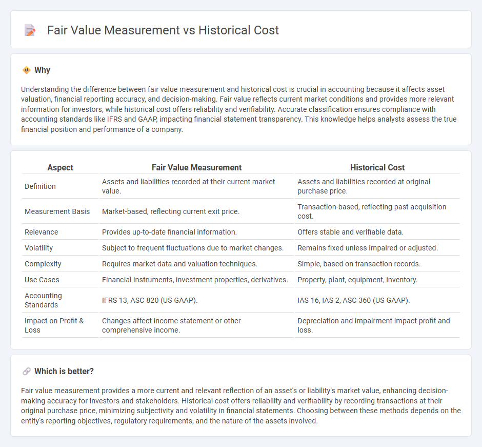 Fair Value Measurement vs Historical Cost in Accounting