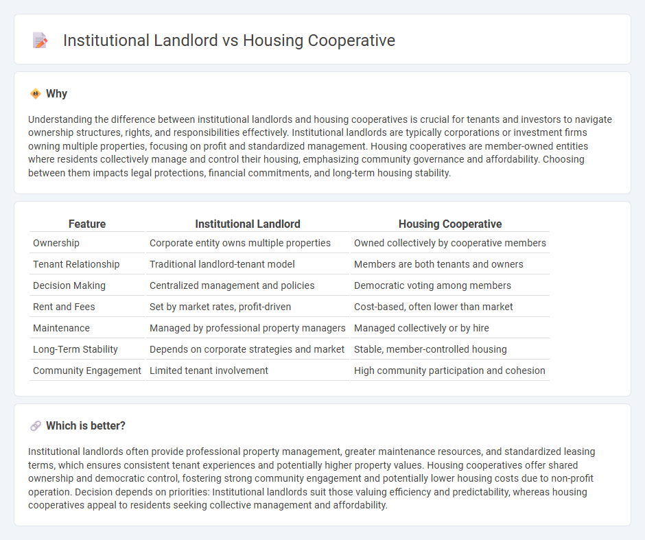 Institutional Landlord vs Housing Cooperative in Real Estate