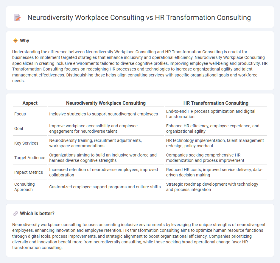 Neurodiversity Workplace Consulting vs Hr Transformation Consulting in Consulting