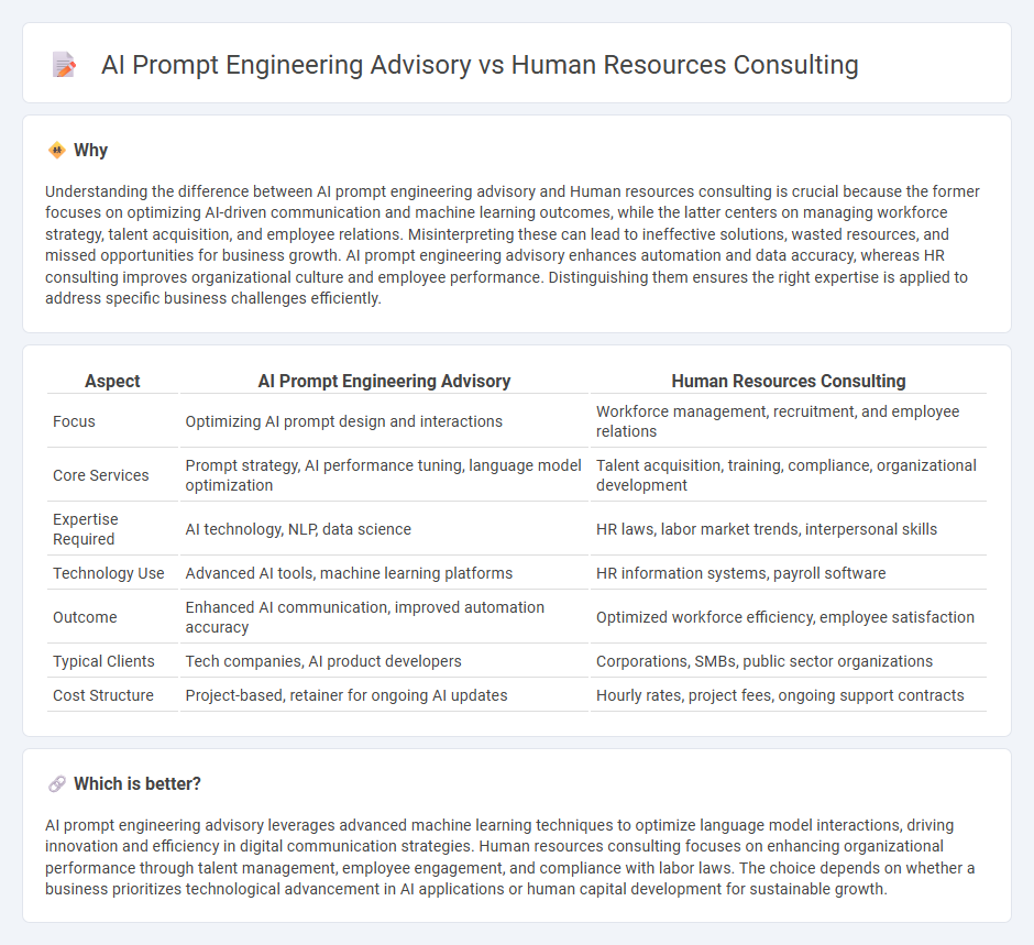 Ai Prompt Engineering Advisory vs Human Resources Consulting in Consulting