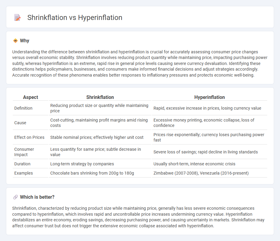 Shrinkflation vs Hyperinflation in Economy