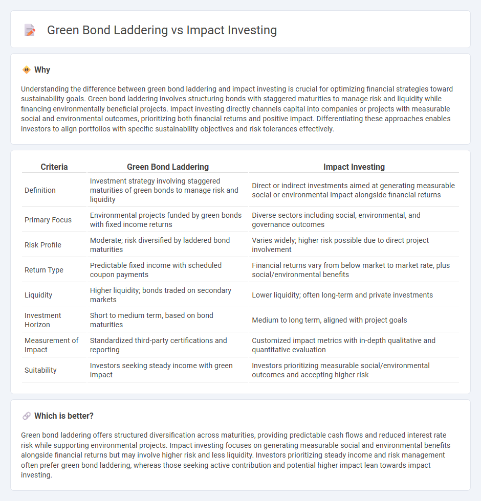 Green Bond Laddering vs Impact Investing in Finance