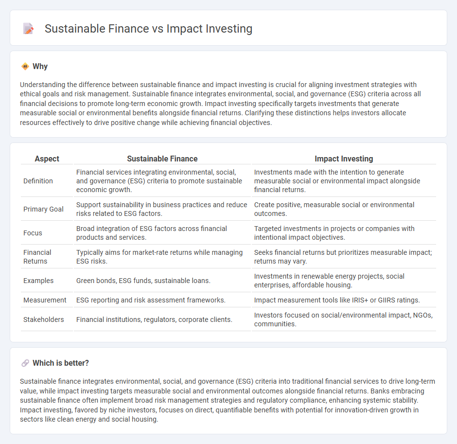 Sustainable Finance vs Impact Investing in Banking