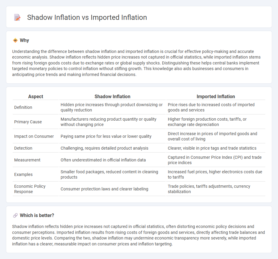 Shadow Inflation vs Imported Inflation in Economy