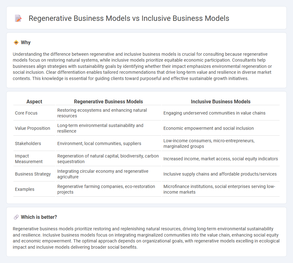 Regenerative Business Models vs Inclusive Business Models in Consulting