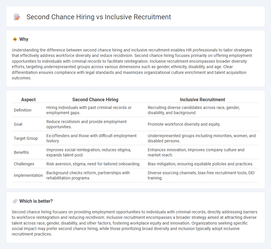 Second Chance Hiring vs Inclusive Recruitment in Human Resources