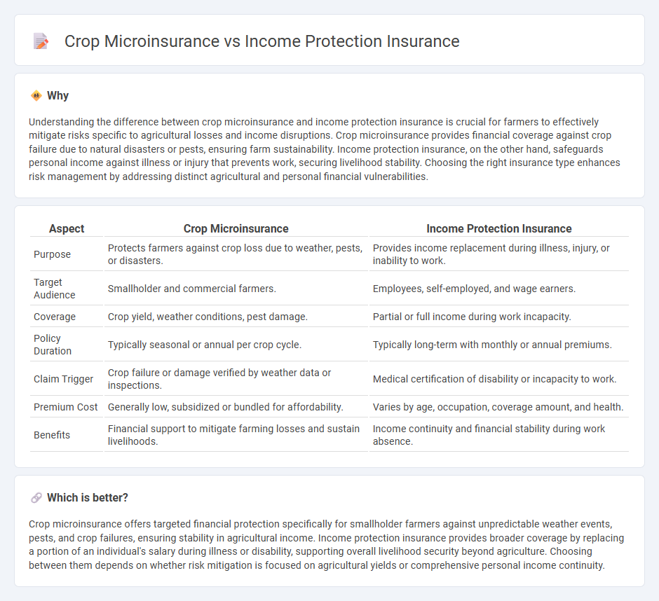 Crop Microinsurance vs Income Protection Insurance in Insurance
