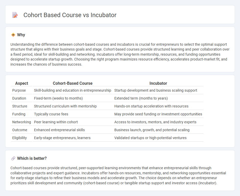 Cohort Based Course vs Incubator in Entrepreneurship