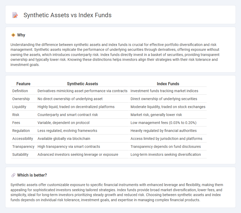 Synthetic Assets vs Index Funds in Finance