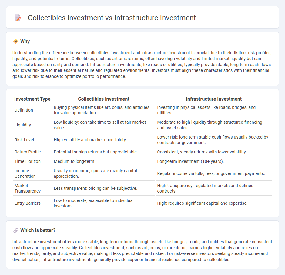 Collectibles Investment vs Infrastructure Investment in Investment