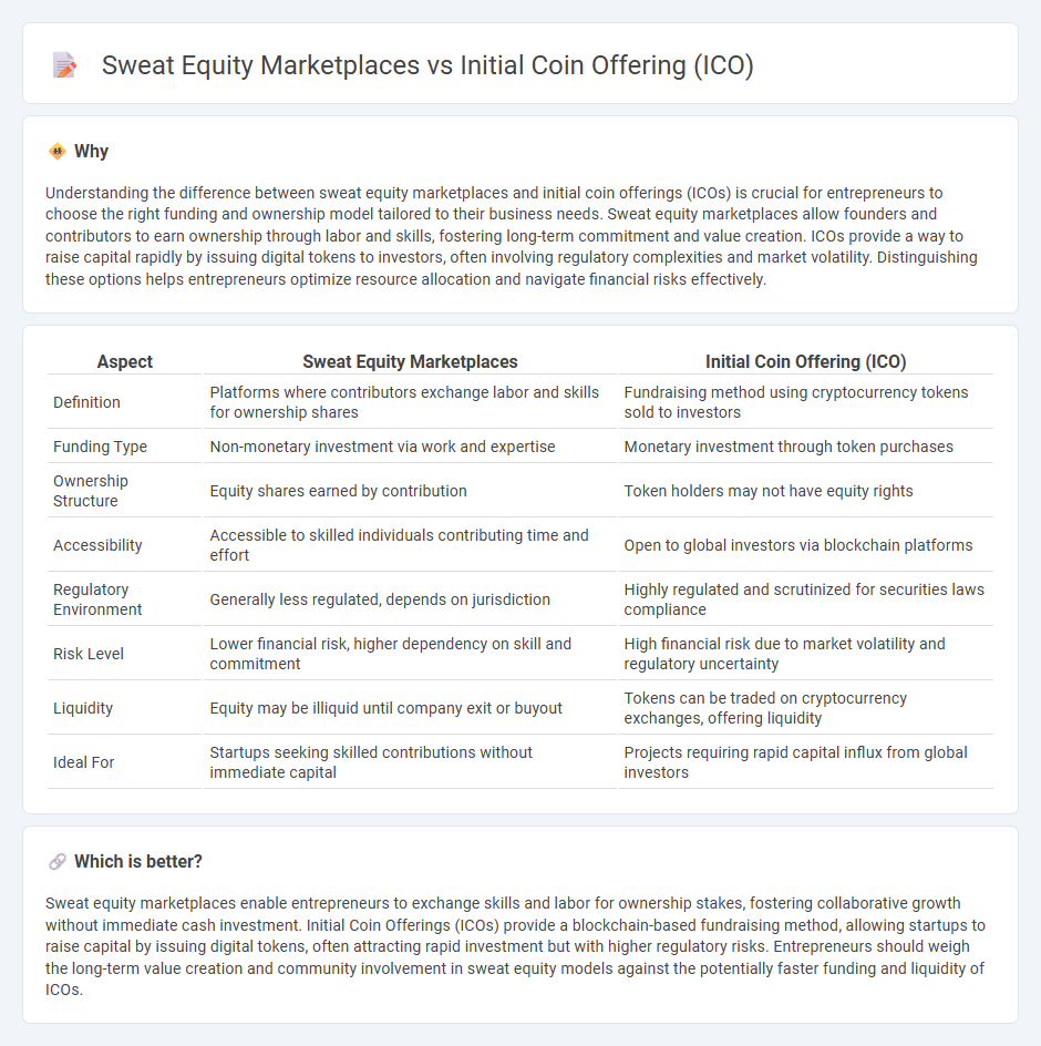 Sweat Equity Marketplaces vs Initial Coin Offering (Ico) in Entrepreneurship