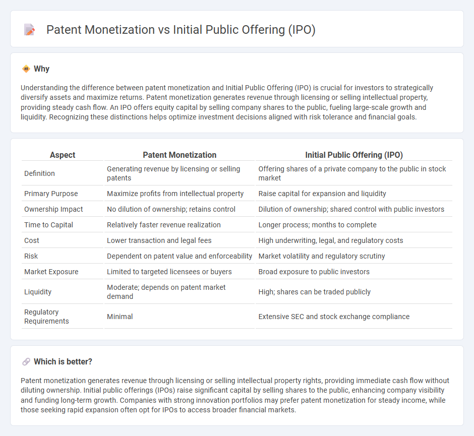 Patent Monetization vs Initial Public Offering (Ipo) in Investment
