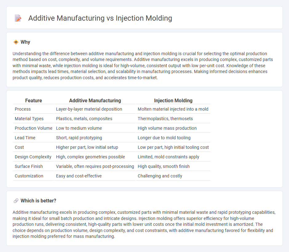 Additive Manufacturing vs Injection Molding in Manufacturing