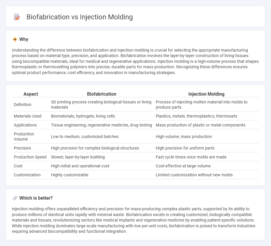 Biofabrication vs Injection Molding in Manufacturing