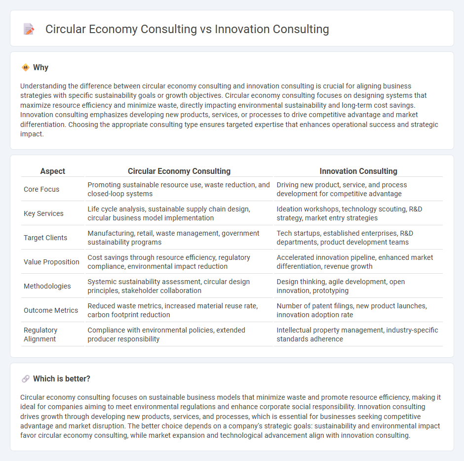 Circular Economy Consulting vs Innovation Consulting in Consulting