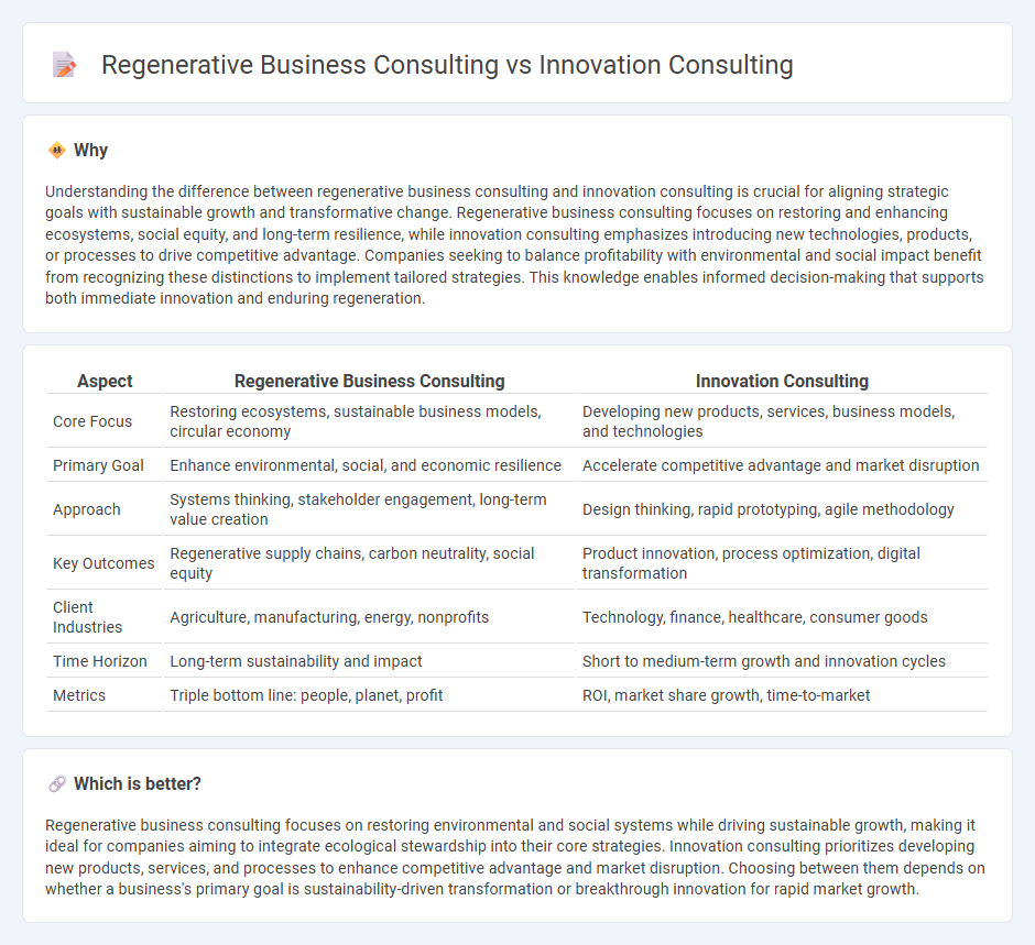 Regenerative Business Consulting vs Innovation Consulting in Consulting