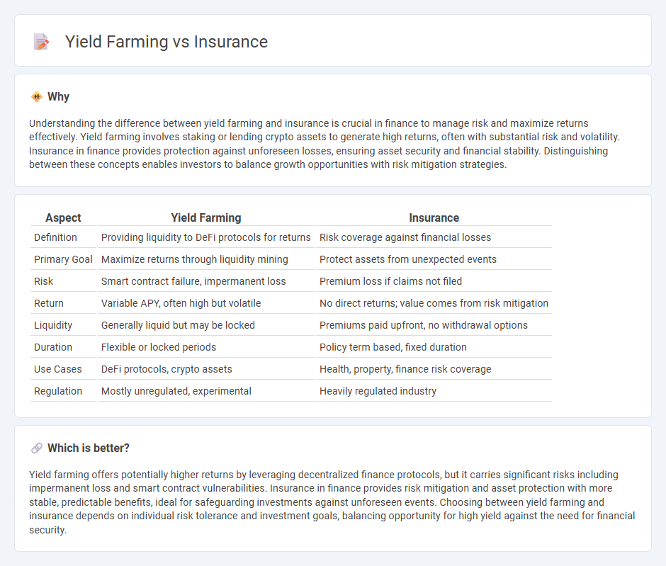 Yield Farming vs Insurance in Finance