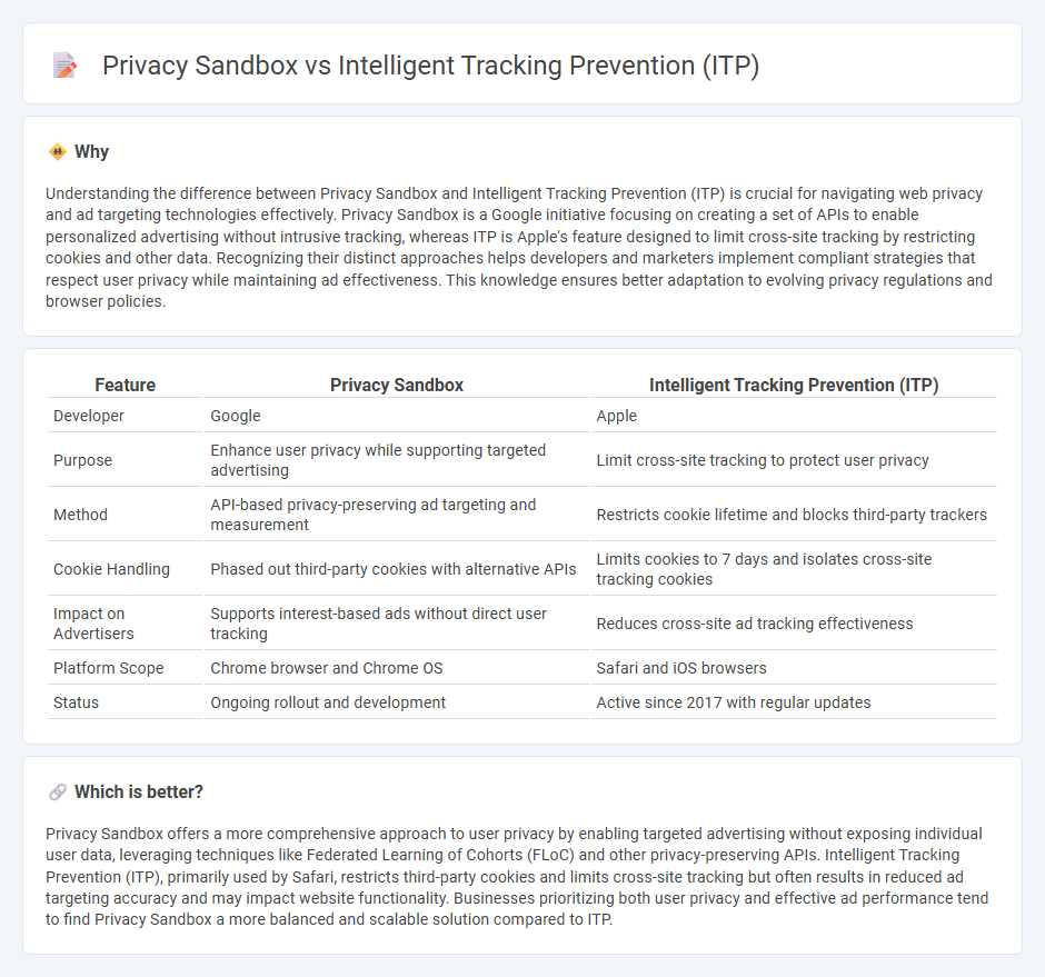 Privacy Sandbox vs Intelligent Tracking Prevention (Itp) in Technology