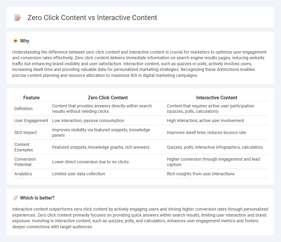 Zero Click Content vs Interactive Content in Marketing