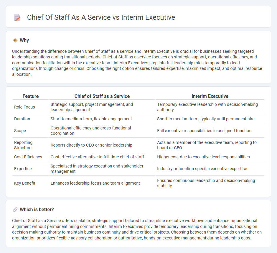 Chief Of Staff As A Service vs Interim Executive in Consulting
