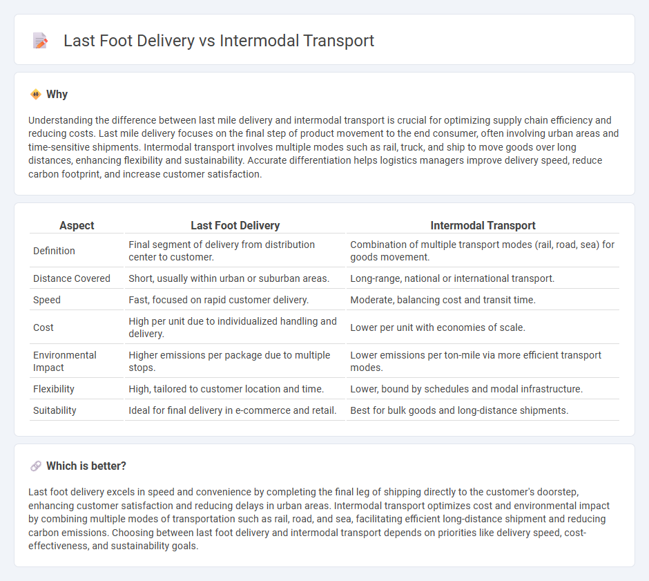 Last Foot Delivery vs Intermodal Transport in Logistics