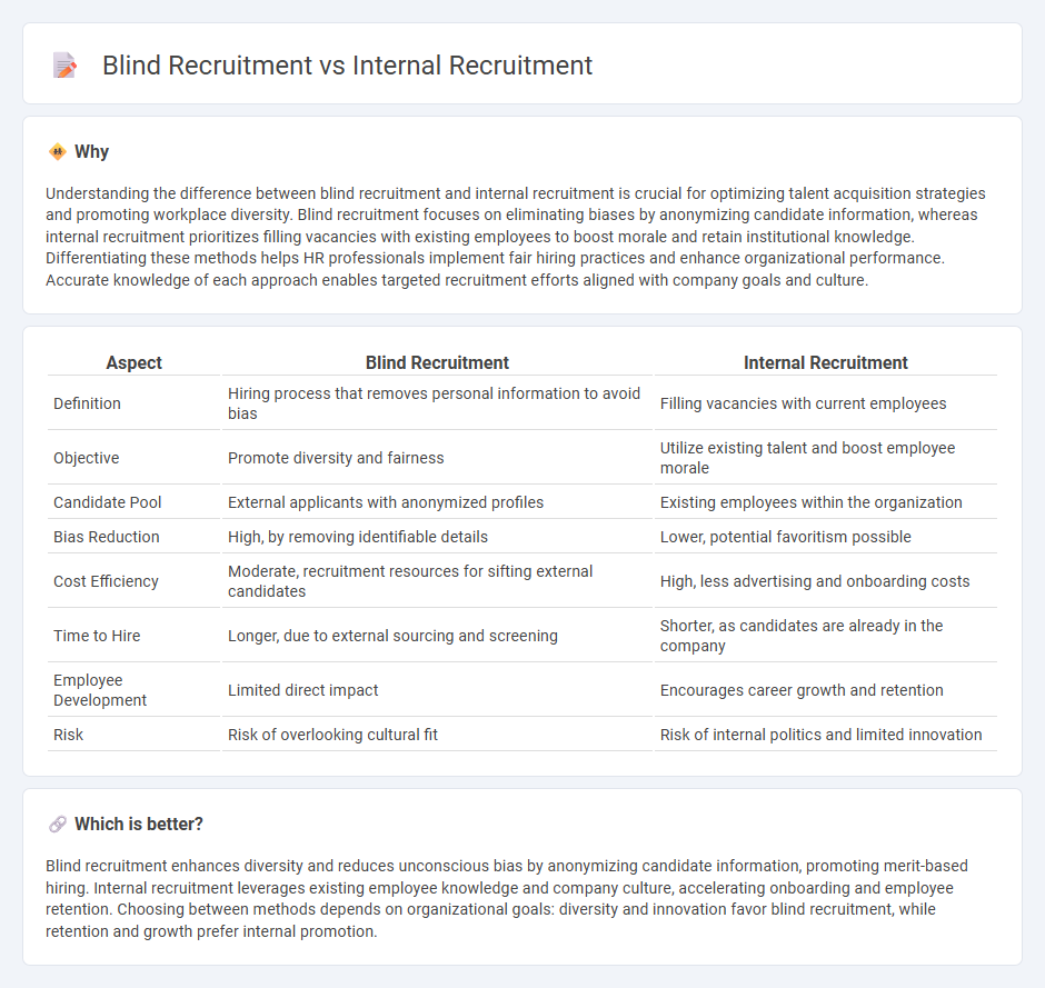 Blind Recruitment vs Internal Recruitment in Human Resources