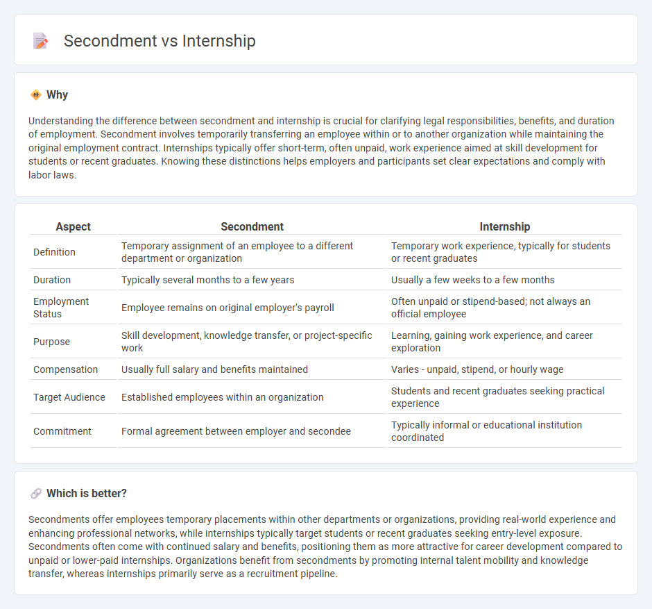Secondment vs Internship in Employment