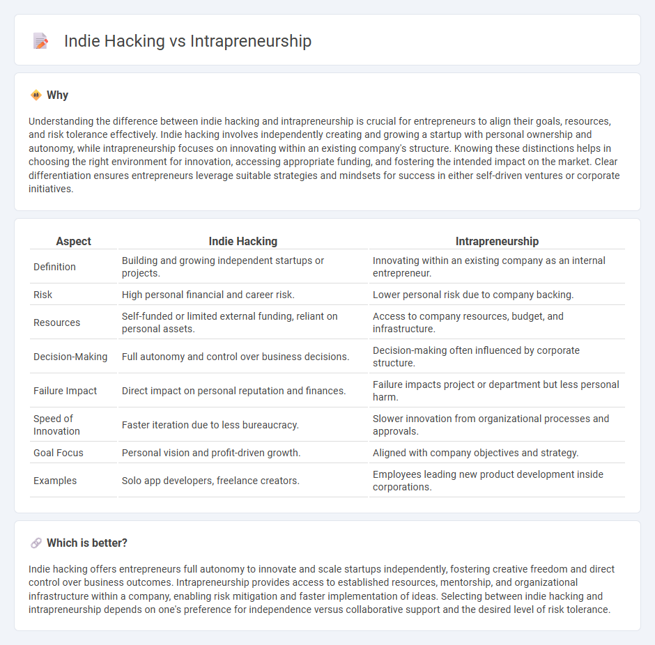 Indie Hacking vs Intrapreneurship in Entrepreneurship