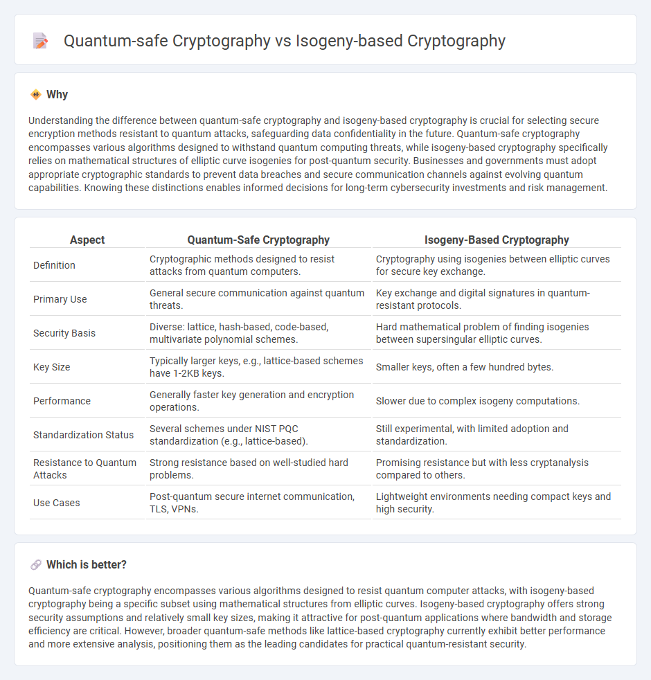Quantum-Safe Cryptography vs Isogeny-Based Cryptography in Technology