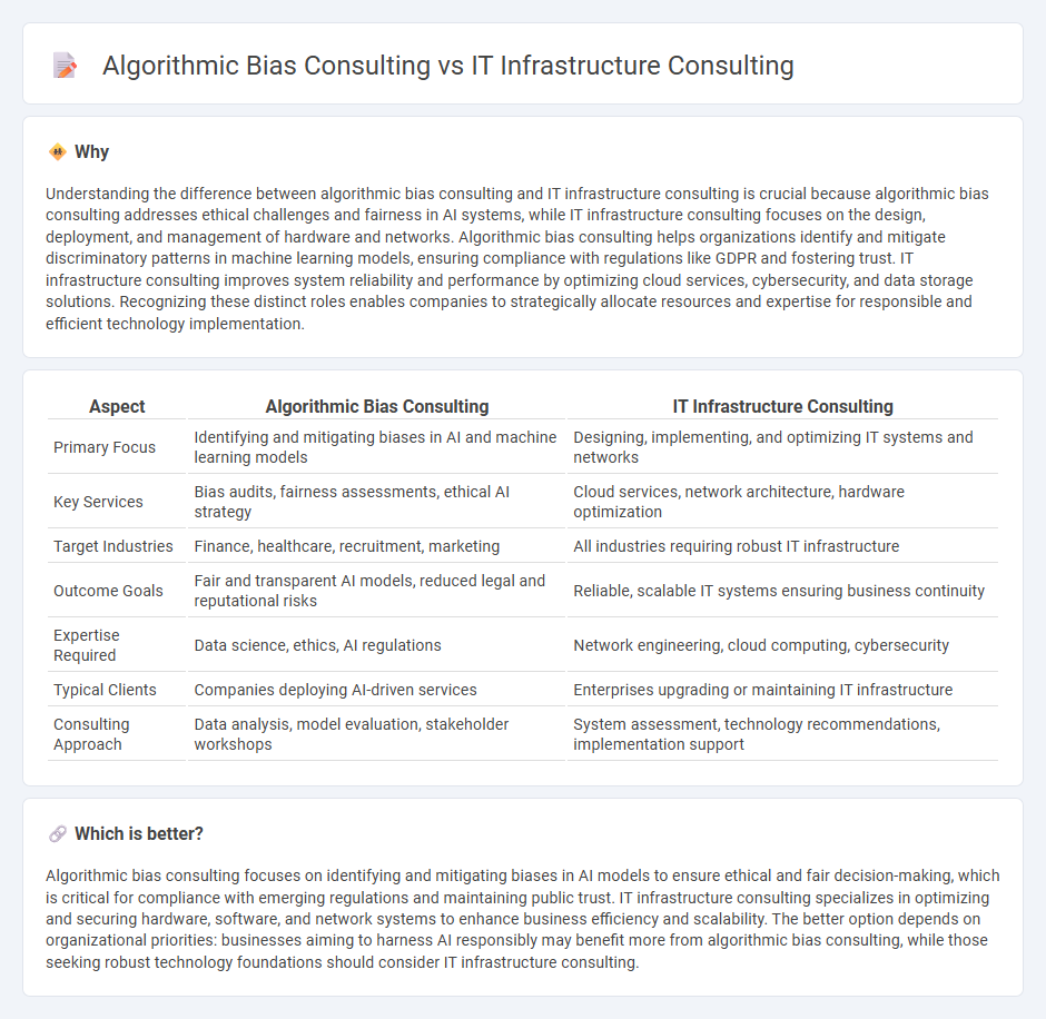 Algorithmic Bias Consulting vs It Infrastructure Consulting in Consulting