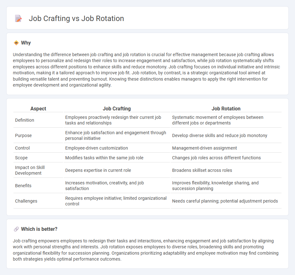 Job Crafting vs Job Rotation in Management