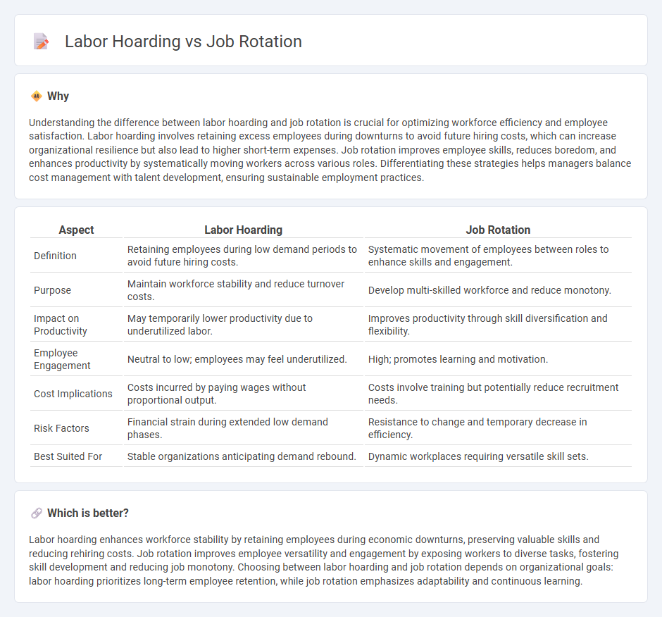 Labor Hoarding vs Job Rotation in Employment
