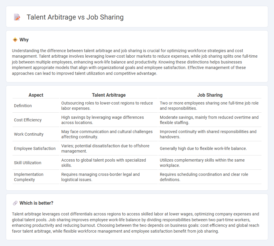Talent Arbitrage vs Job Sharing in Employment