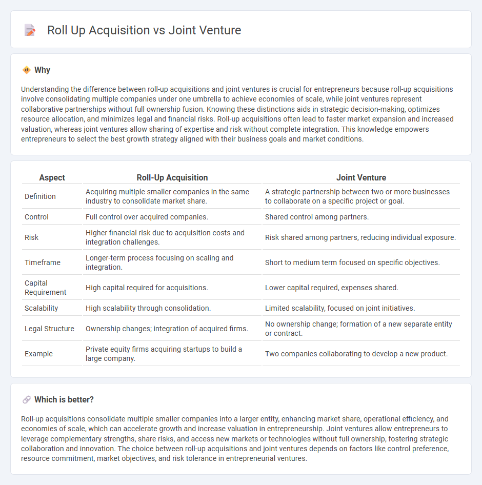 Roll Up Acquisition vs Joint Venture in Entrepreneurship