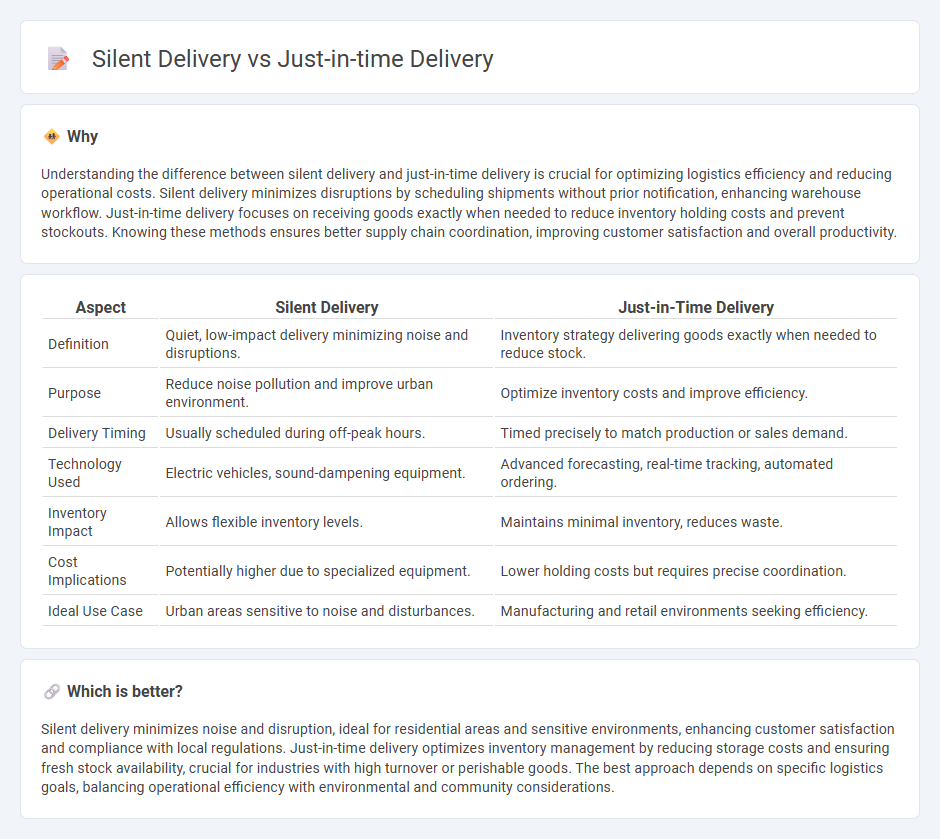 Silent Delivery vs Just-In-Time Delivery in Logistics