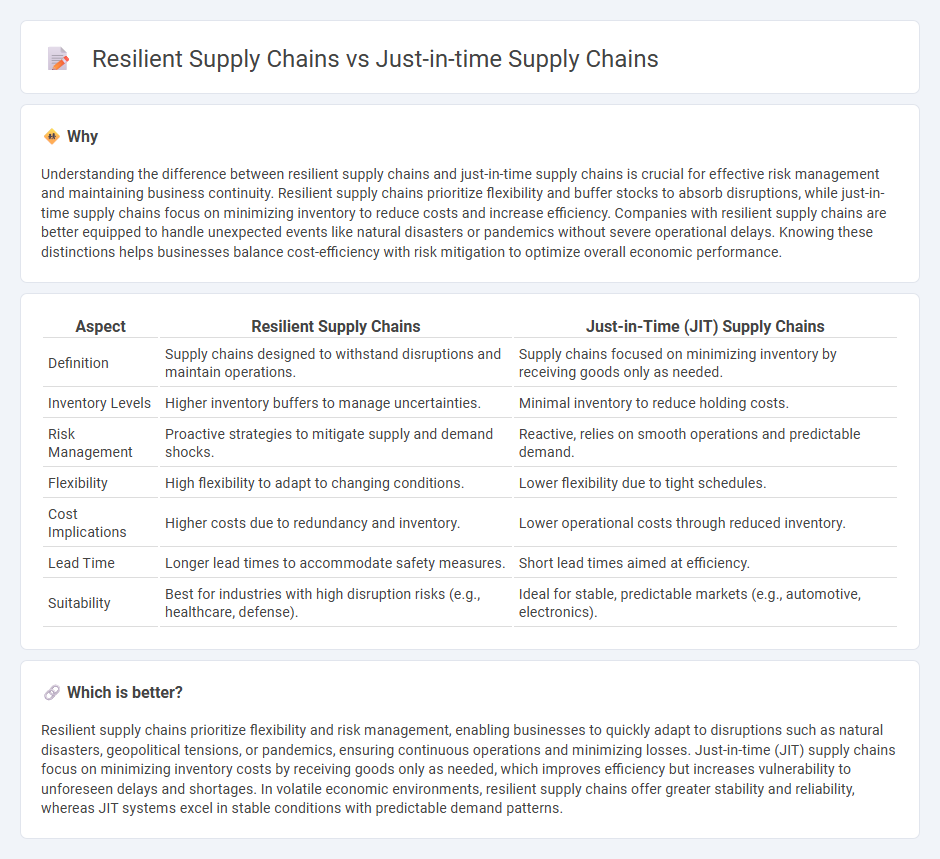 Resilient Supply Chains vs Just-In-Time Supply Chains in Economy