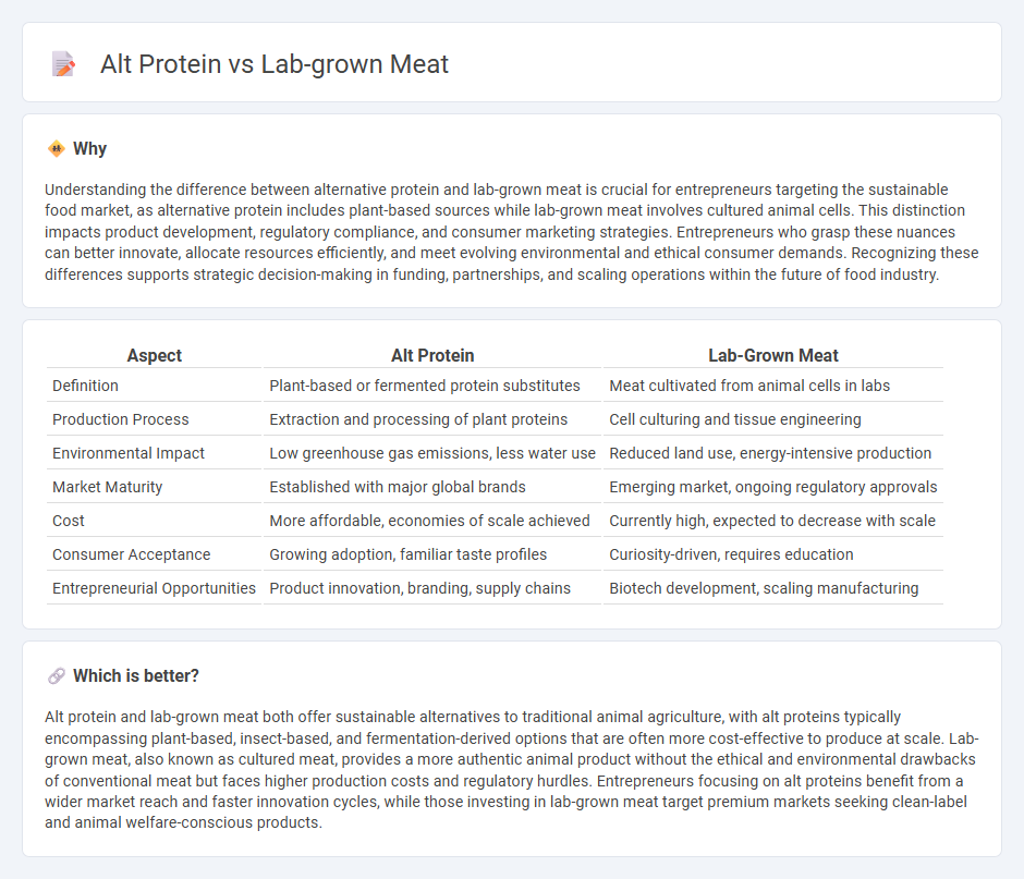 Alt Protein vs Lab-Grown Meat in Entrepreneurship