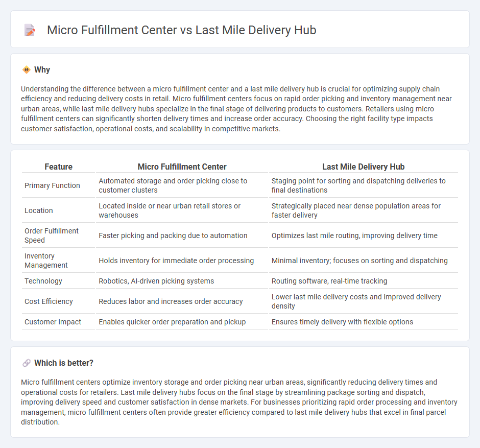 Micro Fulfillment Center vs Last Mile Delivery Hub in Retail