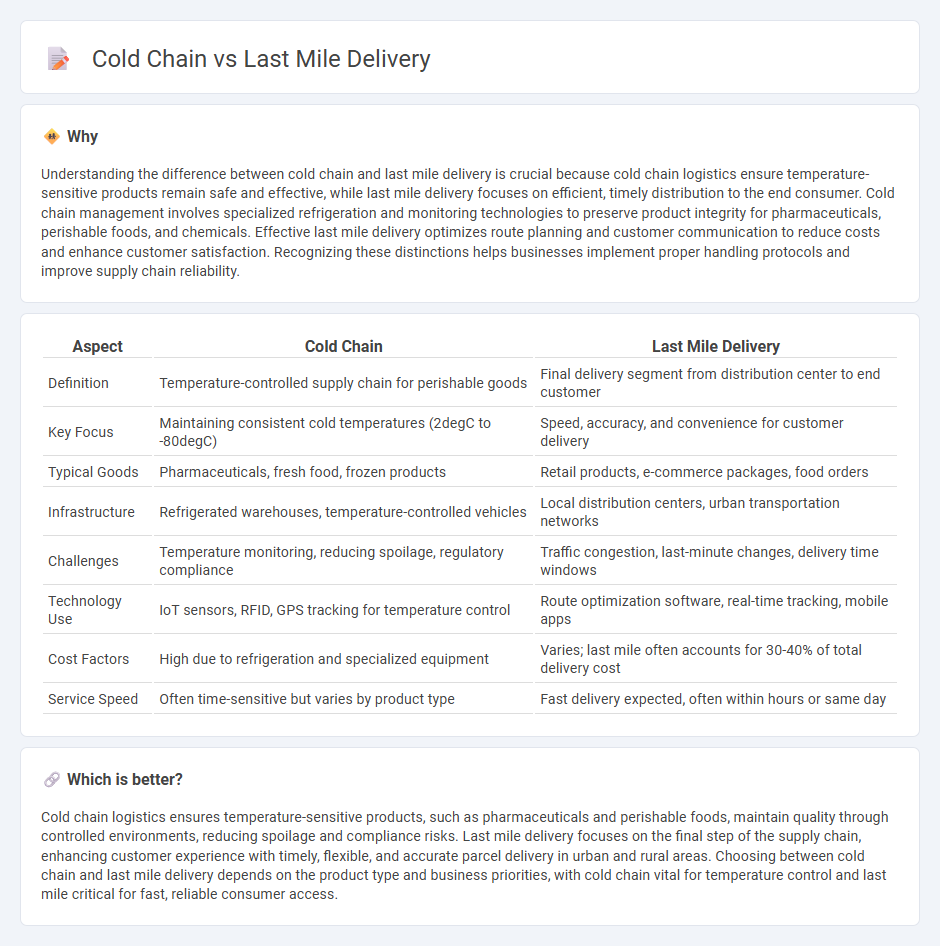 Cold Chain vs Last Mile Delivery in Logistics