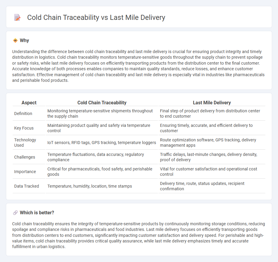 Cold Chain Traceability vs Last Mile Delivery in Logistics