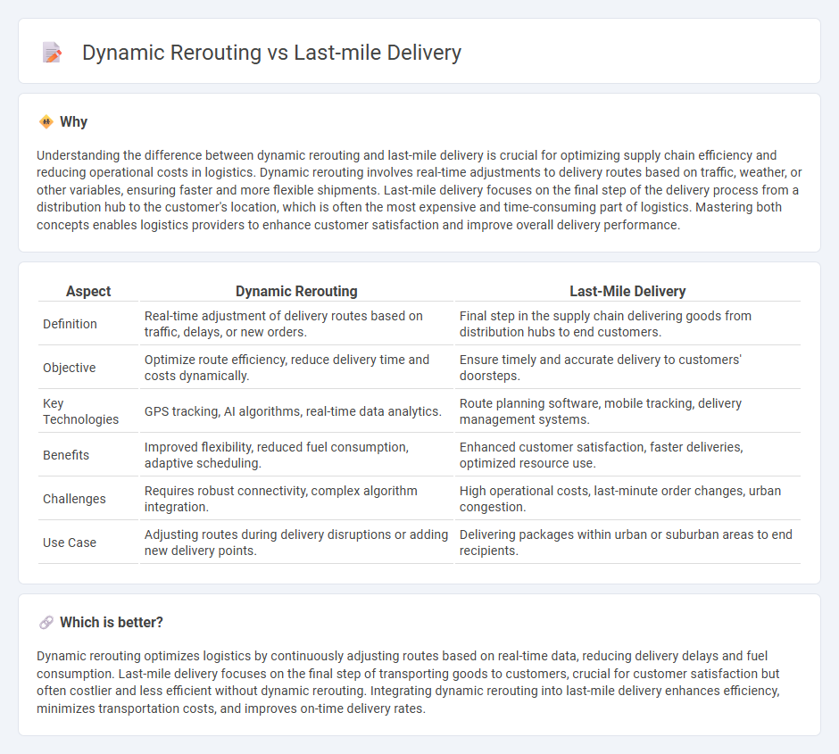 Dynamic Rerouting vs Last-Mile Delivery in Logistics